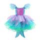 thumbnail image 1 of Disney-disfraz de la Sirenita Ariel para niñas, vestidos de princesa con dijes, disfraz para niños, fiesta de carnaval, ropa de Halloween, 1 of 4