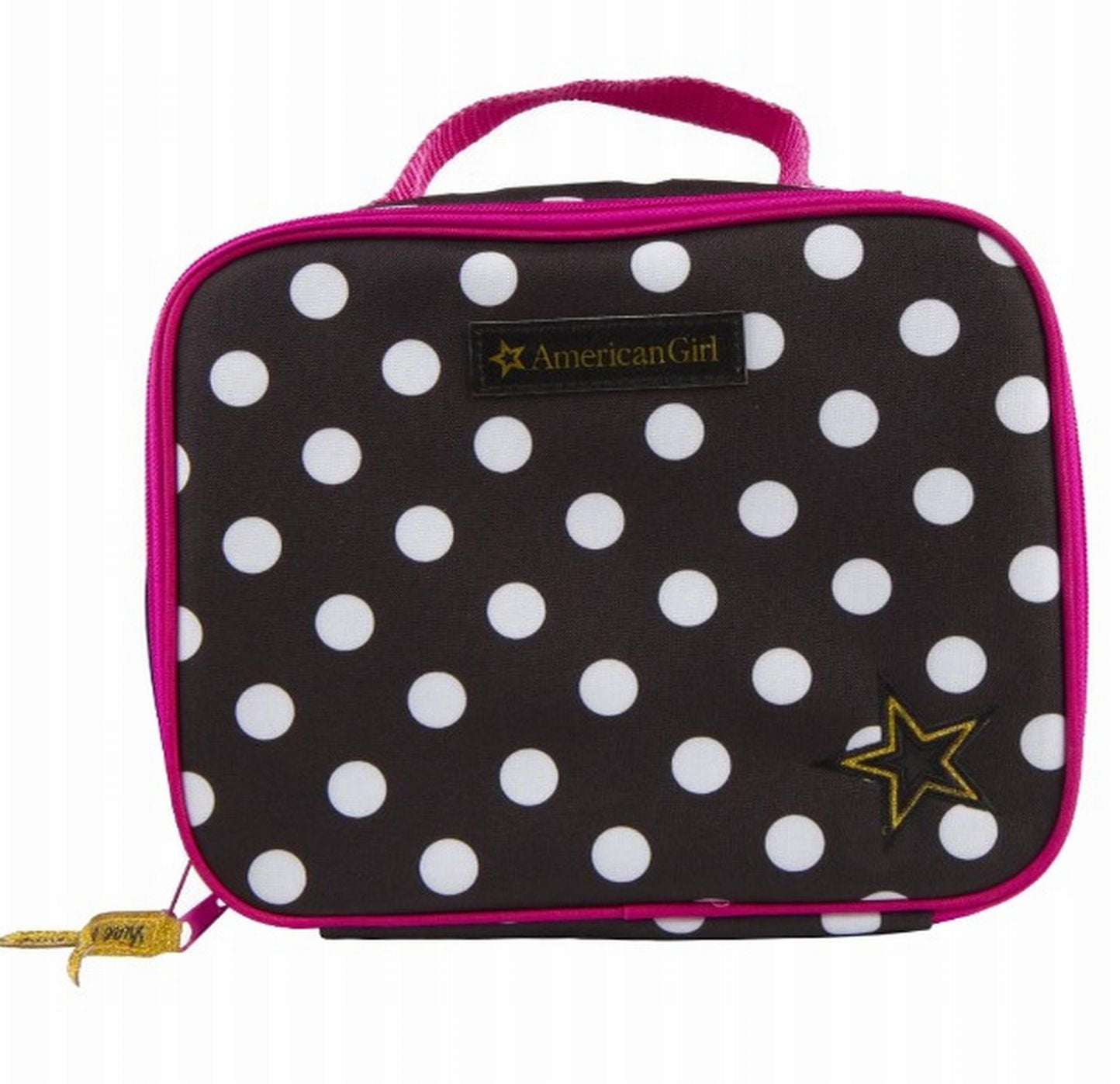 Cute Polka Dots Lunch Bag for Women Insulated Lunch Tote Bag for Working Waterproof Girls School Lunch Box Red