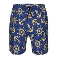 thumbnail image 3 of Pofeuu Anchors and Nautical Prin Men's Swim Trunks Quick Dry Bathing Suit Swimming Board Shorts Mesh Lining Beach Swimwear-Large, 3 of 6