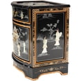 thumbnail image 4 of Oriental Furniture Black Lacquer Nightstand - Royal Ladies, 4 of 6