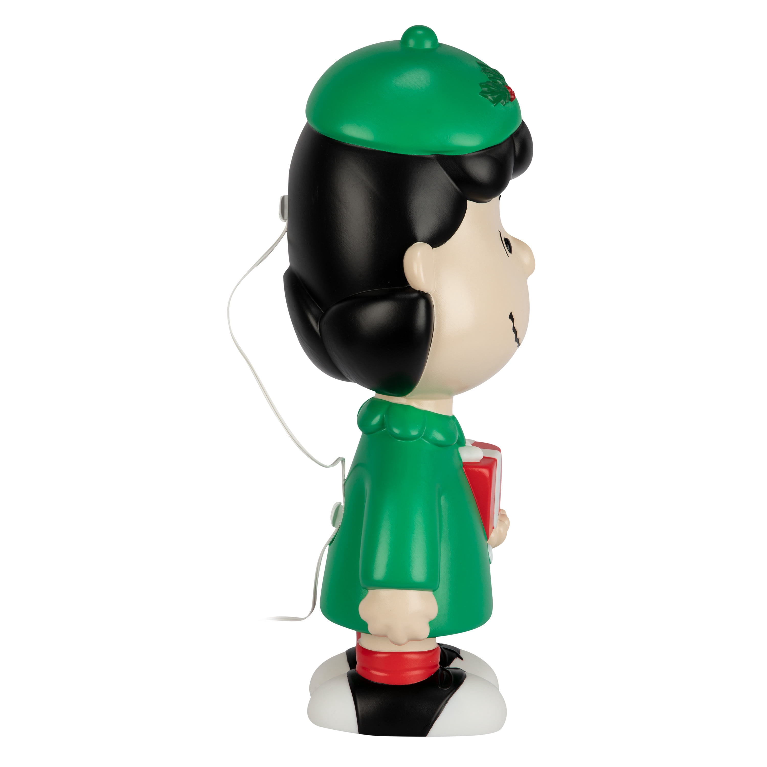 Christmas Lighted Blow Mold Decor Lucy with Present Peanuts 22 in