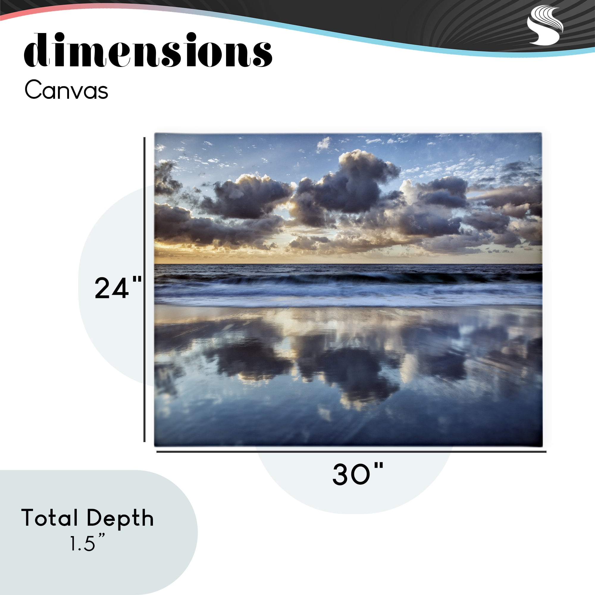 Stupell Industries Reflective Clouds Seascape Canvas Wall Art, design by Superstock Partners LLC