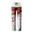 thumbnail image 4 of WEAIXIMIUNG Wide Leg Pants Women Jeans Print Wide Leg Slacks, 4 of 5