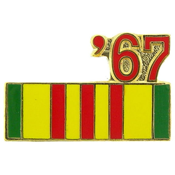 Eagle Emblems P14795 Pin - Ribbon, Vietnam, 67 ft. - 0.88 in.