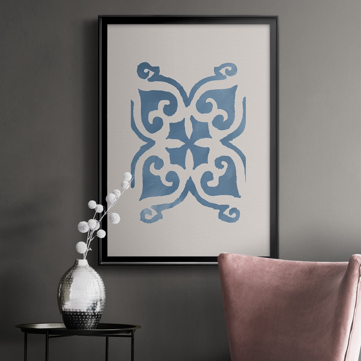 Monochrome Terra Mesa Tile II Premium Framed Print - Ready to Hang