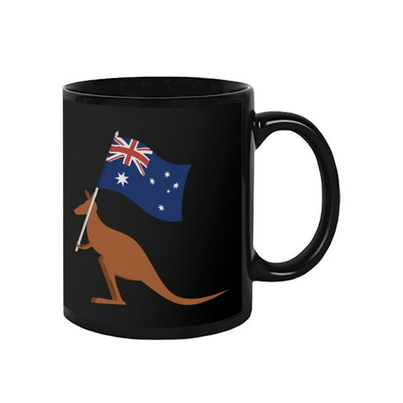 Kangaroo Holding Australian Flag Mug - Image by Shutterstock,