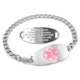 thumbnail image 1 of MedicEngraved Stainless Steel Custom Medical Alert Bracelet - 5mm Curb Link, 1 of 8