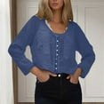 thumbnail image 2 of EDFBUYKRS Womens Long Sleeve Shirts, Casual Crewneck Tunic Tops for Womens Fall, Basic Tees for Women Loose Fit L, 2 of 5