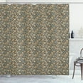 thumbnail image 1 of Ambesonne Vintage Shower Curtain, Nostalgic Curlicue Floral, 69"Wx84"L, Taupe Pale Slate Blue, 1 of 3