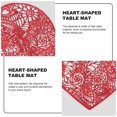 thumbnail image 5 of Decoraciones de San Valentín 2 uds manteles individuales en forma de corazón románticos manteles de rosas decoración de mesa para el hogar. Afortunado Sencillez, 5 of 5