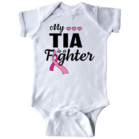 

Inktastic Breast Cancer Awareness My Tia is a Fighter Gift Baby Boy or Baby Girl Bodysuit