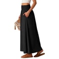 thumbnail image 6 of Roncen Boho Long Eyelet Skirts for Women Summer Casual Elastic High Waisted Flowy Beach Vacation Maxi Skirt with Pockets, 6 of 7