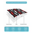 thumbnail image 5 of Quilts Queen Size Bedding Set, Red Grey Striped Lightweight Quilted Comforter, Modern Abstract Geometric Stripes Soft Reversible Bedspread Coverlet with Pillow Covers for All Season, 90" x 96", 5 of 7