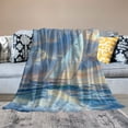 thumbnail image 2 of Patifu Sailboat Kids Throw Blanket,Ocean Waves Hawaii Summer Beach Bed Blanket for Boys Girls,Nautical Adventure Theme  Blanket,Sea Blue Fuzzy Blanket 40x50in, 2 of 6