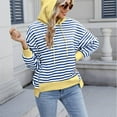 thumbnail image 7 of Ashirexll Hoodies for Women, Oversized Hoodies for Women, Ladies' Long Sleeve Hoodies with Pockets Fashion Striped Sweatshirts Pullover for Fall, 7 of 7