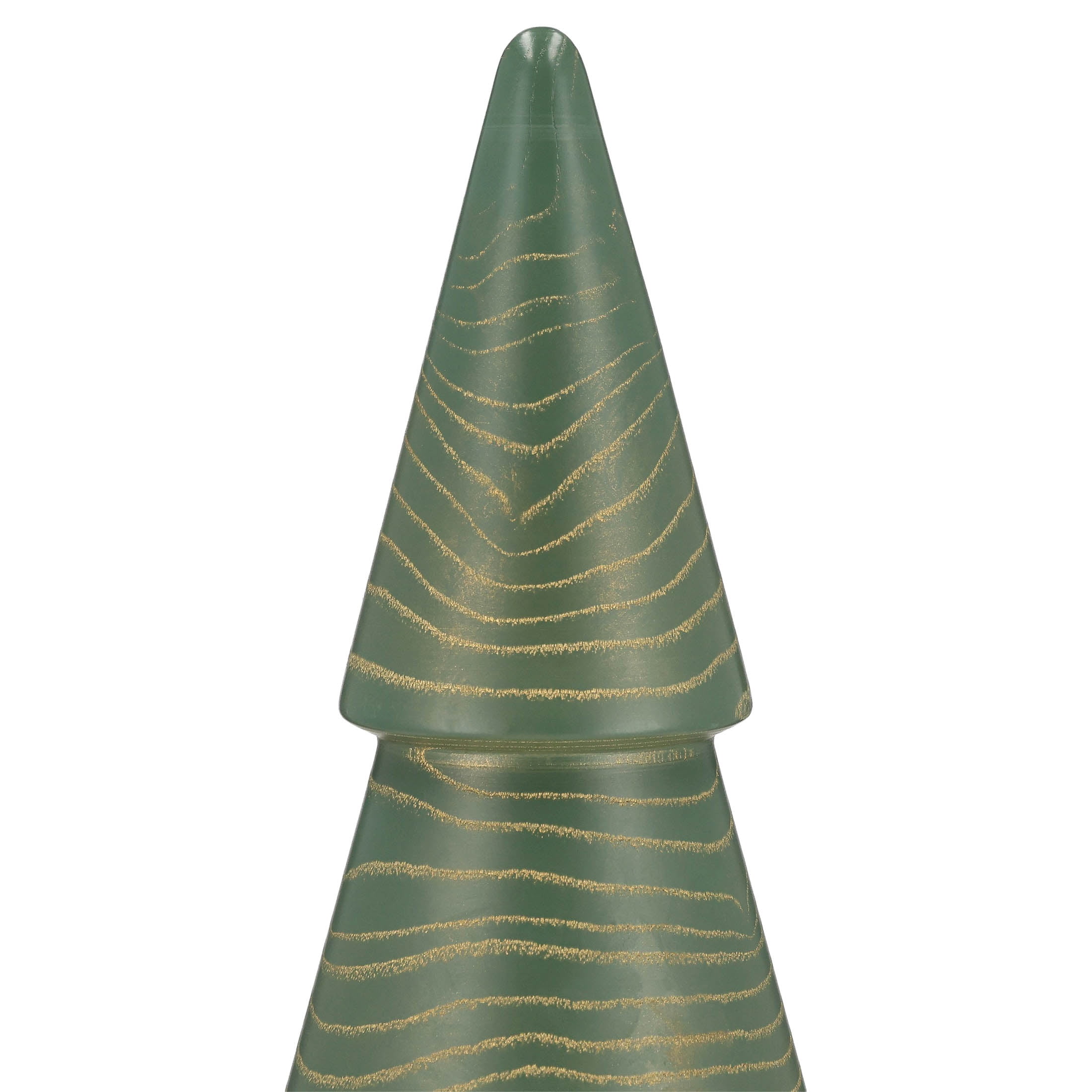 Wooden Christmas Tree Decoration, Green and Gold, 14", by Holiday Time
