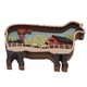 thumbnail image 2 of Recortes de madera artesanales de animales de granja, adornos tallados de múltiples capas para la decoración de la pared del hogar, ovejas, 2 of 14