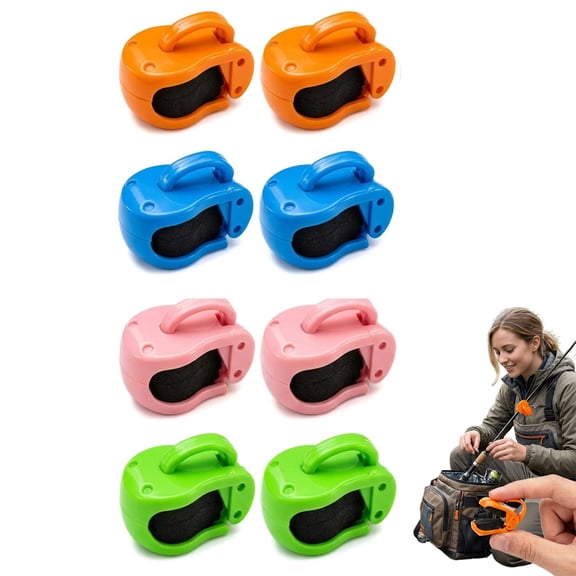 Fishing Rod Holder Clips for Ground Beach Bank Fishing, Portable ABS Fishing Pole Clips, Rod Organizer (8pcs)