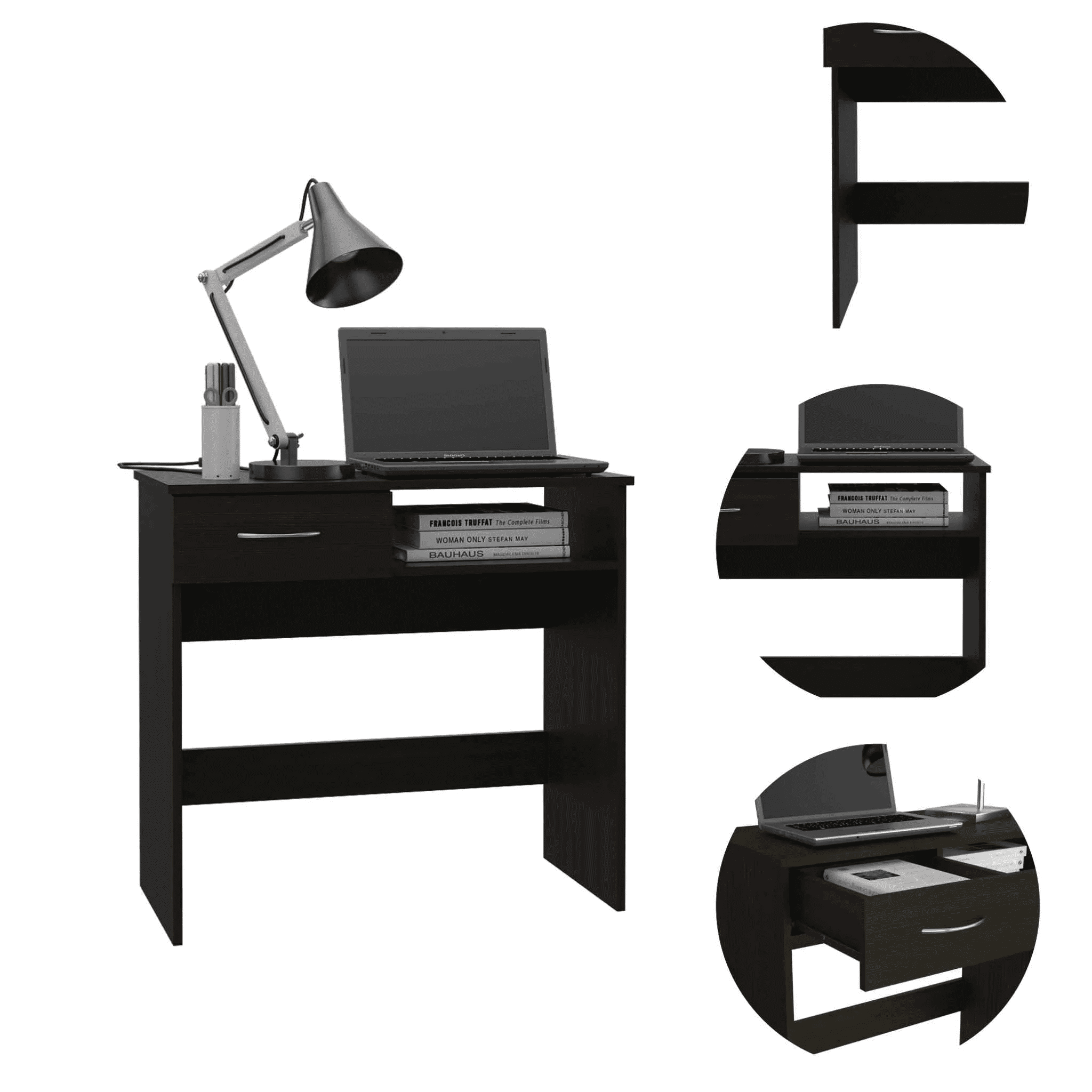 Boahaus Tainan Modern Desk, for Adults, Black