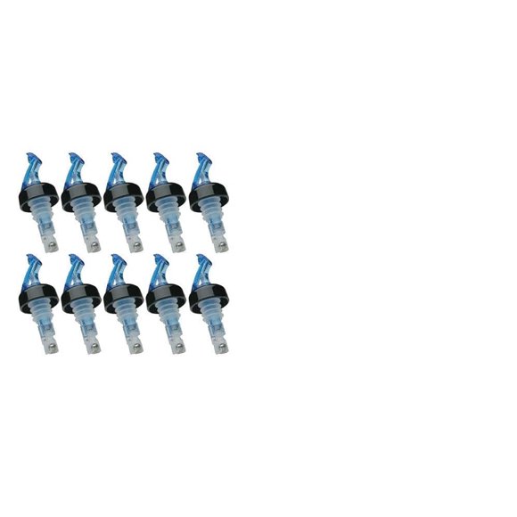 Precision Pour Measured Pourers With BUG & DUST FLAP 1-1/4 Oz"BLUE" Measured Pour. #1 Selling Brand- 10 Per Pack, Made entirely in the USA 1.25 oz