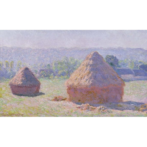 Monet "The Haystacks" (1891) Glossy Poster