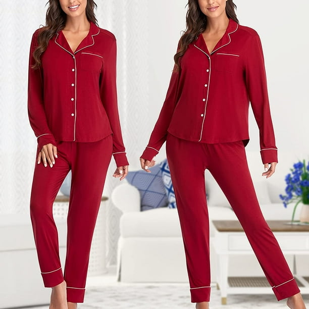 Button up pjs ladies hotsell