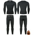 thumbnail image 5 of POP CLOSETS Thermal Underwear for Men Winter Warm Clothes Fleece Lined Base Layer Top and Bottom Set Men's Long Johns T-shirts, 5 of 6