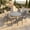 Gray Table-Gray Chairs, variant on VOXBIN 5 Pieces Patio Dining Set – 40.6" Round Outdoor Table with 4 Stackable Chairs, Black Table and Black Chairs