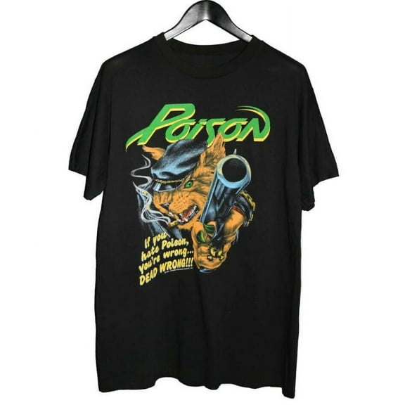 Poison T-Shirt 80s Heavy Rock Band Concert Tour on Funny Vintage Gift For Men