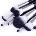 thumbnail image 2 of Black 10pcs Makeup Brush Set Super Soft Pointed Handle Eyeshadow Brushes Makeup Tools, 2 of 6