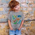 thumbnail image 3 of Hienoo Toddler Girls T-Shirt Dinosaur Print Loose Short Sleeve T Shirt Summer Casual Tshirt, 3 of 3