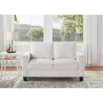 thumbnail image 2 of Bowery Hill 57"W Boucle Loveseat Sofa with USB and Side Pockets in Beige, 2 of 12