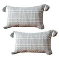 thumbnail image 1 of Funda de almohada tejida geométrica con borla rectangular de 2 piezas adecuada para muchos lugares, 1 of 6