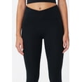 thumbnail image 2 of Cotton On Body Womens Ultra Soft Cross Over Full Length Tight Pants Black S, 2 of 3