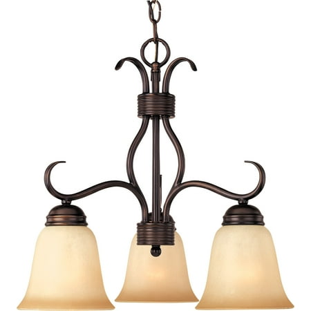 - Mini Chandeliers 3 Light Bulb Fixture With Oil Rubbed Bronze Finish Iron Material Medium Bulbs 19 inch 300 Watts