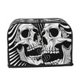 thumbnail image 2 of Pofeuu Psychedelic Skull Illusion Art Print Universal Two Slice Toaster Cover,Dust Cover, Toaster Cover Bread Machine Cover Fits for Most Standard 2 Slice Toasters, 2 of 7