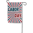 thumbnail image 6 of SKYSONIC Labor Day Poster Double-Sided Printed Garden House Sports Flag-28x40(in)-Polyester Decorative Flags for Courtyard Garden Flowerpot, 6 of 6