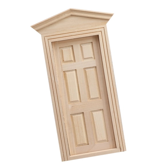 Miniature Room Decors Wooden Barn Door For Dollhouses Model Bathroom Furniture Accessories