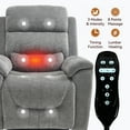 thumbnail image 3 of Recliners and Massage Chairs Dual Motor Infinite Position Up to 350 LBS Leatherair Power Lift Recliner Chair, Heavy Duty Motion Mechanism with 8-Point Vibration Massage and Lumbar Heating,Grey,Massag, 3 of 17