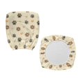thumbnail image 2 of CHAQLIN Paw Print Swivel Chair Slipcover, Set of 2 Stretchable Office Chair Covers, Stain Resistant Polyester for High Back Gaming Chair, 2 of 8