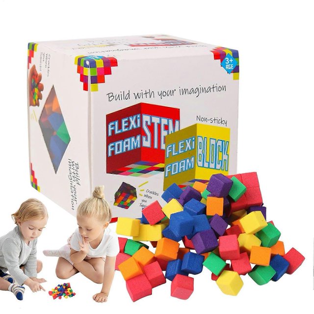 Math Counting Cubes for Kids Soft Rainbow Math Counting Blocks Sorting and Learning Toy for Preschool Crafts, Home, Kindergarten, and School