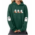 thumbnail image 2 of Heisall Womens Hooded Sweatshirt Halloween Print Longline Long Sleeve with Pocket Autumn Winter Casual Fashion Sweatshirts, 2 of 3