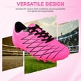 thumbnail image 5 of Vizari Boca Firm Ground Soccer Cleats for Kids & Youth – Lightweight, Durable, Comfortable Shoes with Traction & Padded Heel - Pink/Black, 2.5, 5 of 6