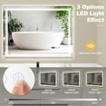 thumbnail image 4 of Costway 36" x 28" Defogging LED Bathroom Mirror Shatter-Proof Vanity Mirror 3 Colors, 4 of 10