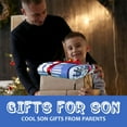 thumbnail image 2 of Gifts for Son Blanket 60"X 50", Son Gifts from Mom, to My Son Birthday Gifts from Mom Dad, Adult Son Gift Ideas, Christmas Graduation Gifts for Grown Son, Son Throw Blanket from Mom, 2 of 6