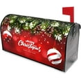thumbnail image 3 of Christmas Mailbox Covers Ball Fir Branch Red Magnetic Letter Post Box Cover Standard Size 25.5 x 21 Inch Garden Yard Home New Year Holiday Decorative, 3 of 6