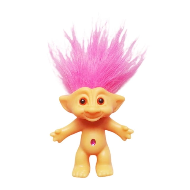 10cm Troll Doll Model Colored Long Hair Dam Doll Miniature Figurine Ornament Lovely Leprocauns Ugly Elf Doll Action Figure