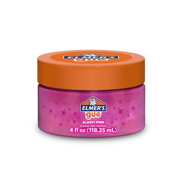 Elmer's Gue Premade Slime, Glassy Pink Clear Slime, 1 Count (4 oz)