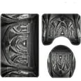 thumbnail image 4 of Ensemble de 4 Pcs de Rideaux de Douche avec Tapis Antidérapants, Housse de Couvercle de Toilette et Tapis de Bain, 4 Pcs de Rideaux de Douche avec 12 Crochets, Rideau de Bain Durable et Imperméable..., 4 of 6