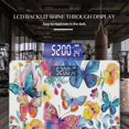 thumbnail image 3 of Bathroom Scale, Highly Accurate Digital Body Scale,Precisely Measures Weight up to 400 lbs-Colorful Butterflies And Flowers Pattern On White Background, 3 of 4